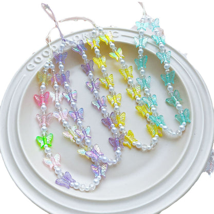 DIY Butterfly Handmade Beaded Phone Chain