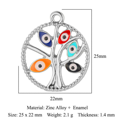 5 pcs/bag, palm eye, alloy necklace, earrings, pendant.