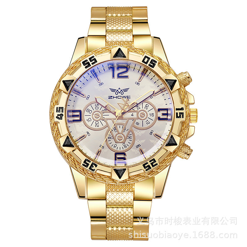 Cross-Border Blue Glass Men's Quartz Watch