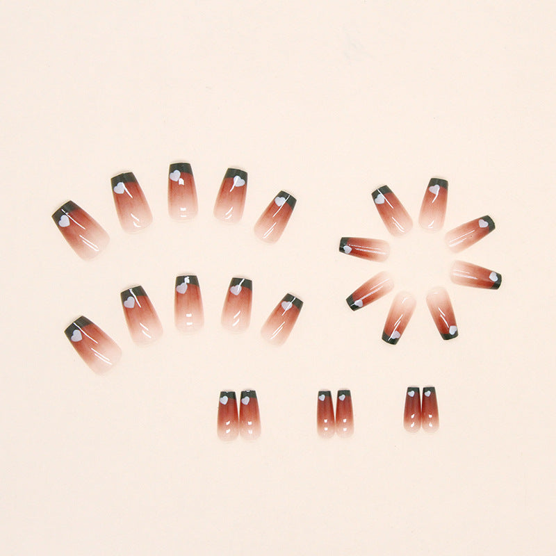 French Color Block Short Ballet Nails