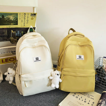 Backpack junior high school students large capacity waterproof schoolbag