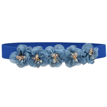 Stylish sparkling rhinestone elastic belt