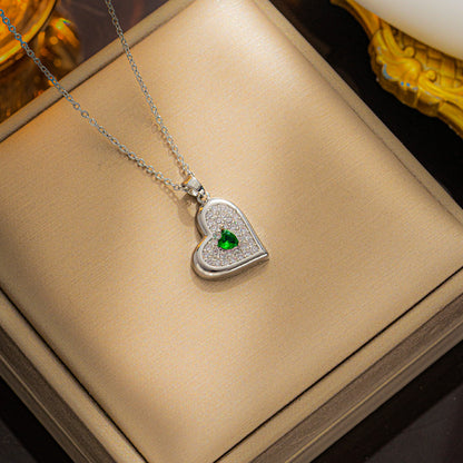 Trendy Heart Necklace, Niche Design Collarbone Chain!