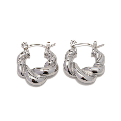Braided Chunky Hoop Earrings