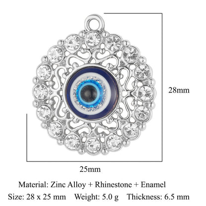 5 pcs/bag, palm eye, alloy necklace, earrings, pendant.