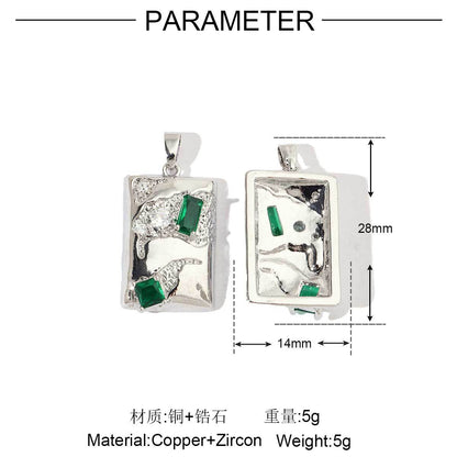 18k gold butterfly star copper zircon pendant.