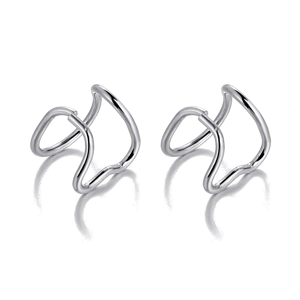 Juego de dos pendientes personalizados en forma de corazón 