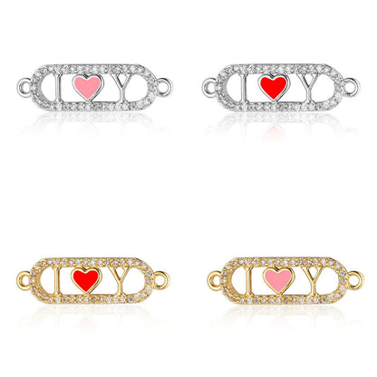 Copper zircon DIY jewelry connecting accessories