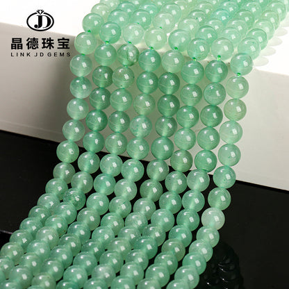 Green jade beads round beads wholesale work in progress