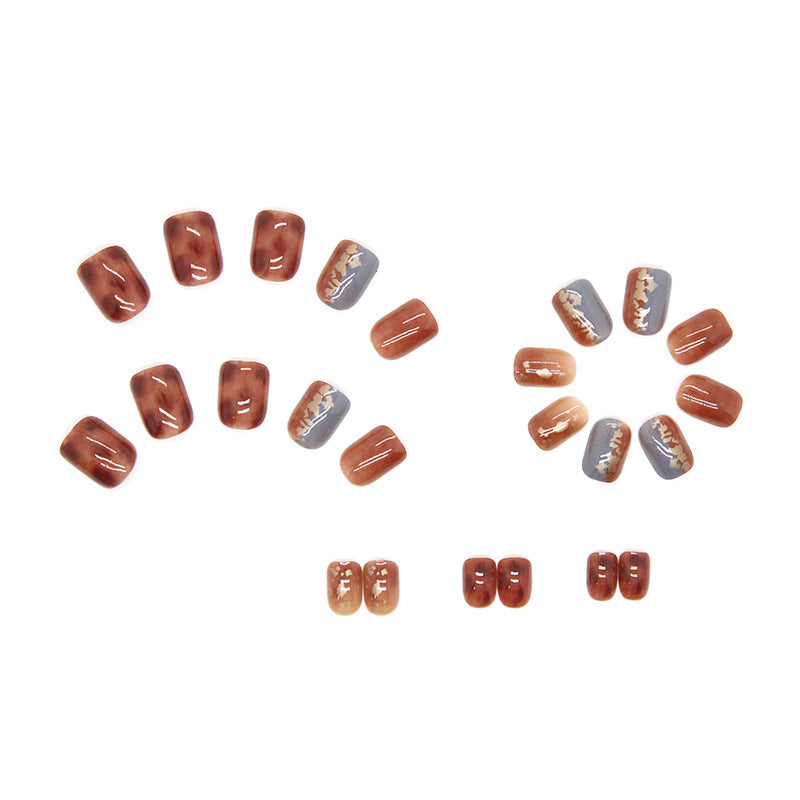 Caramel Gradient Dual-Tone Nails