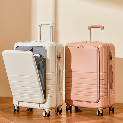 Front open suitcase for men and women