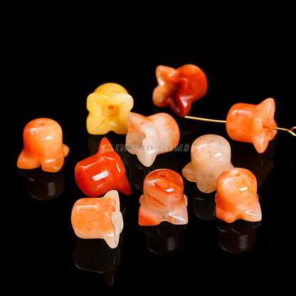 Golden silk jade carving jade gourd wind Linghua loose beads