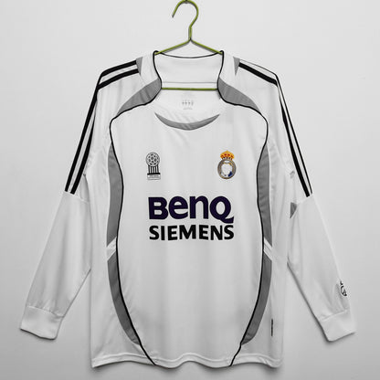 06-07 Real Madrid Retro Local Visitante Ronaldo Beckham Ra¨²l Guti Jersey 