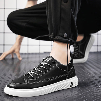 Stylish Casual Waterproof Leather White Shoes