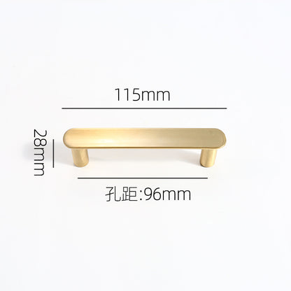 Anti-collision curved cabinet door handle
