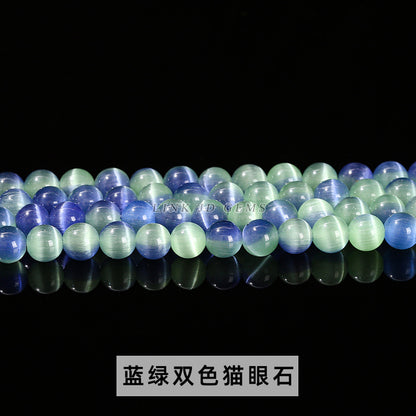 Two-color mixed-color opal round beads loose beads