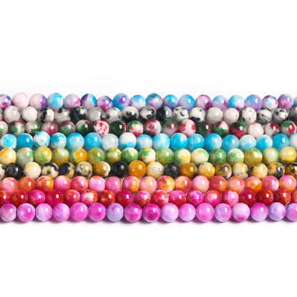 Colored Persian jade loose beads chalcedony round beads