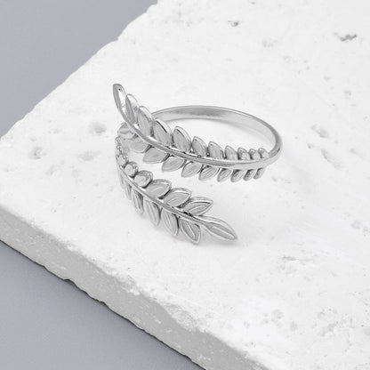 Cross Rhombus Titanium Steel Ladies Ring