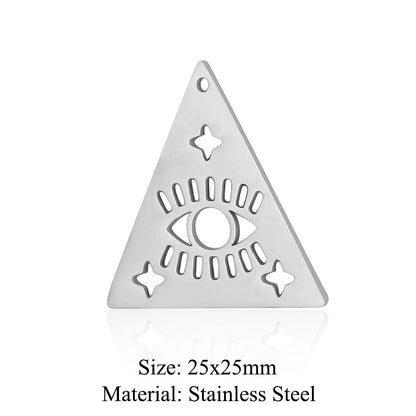 5 pcs/bag witch hat titanium steel eye pendant