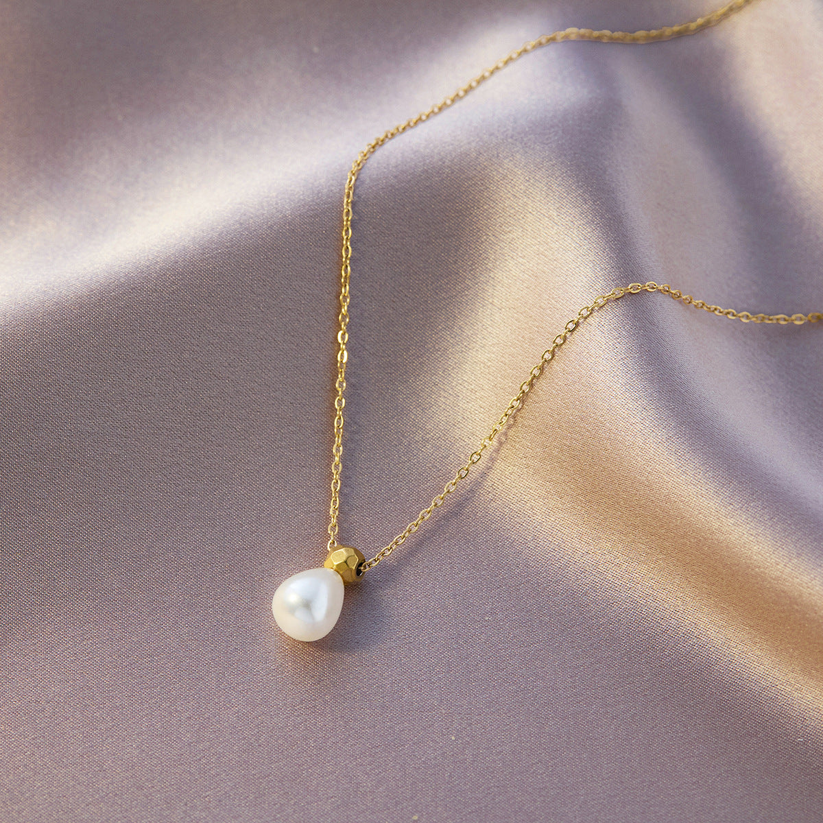 Titanium steel necklace female ins wind