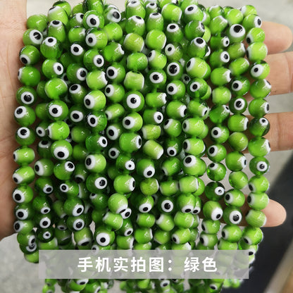 Glazed eye loose beads
