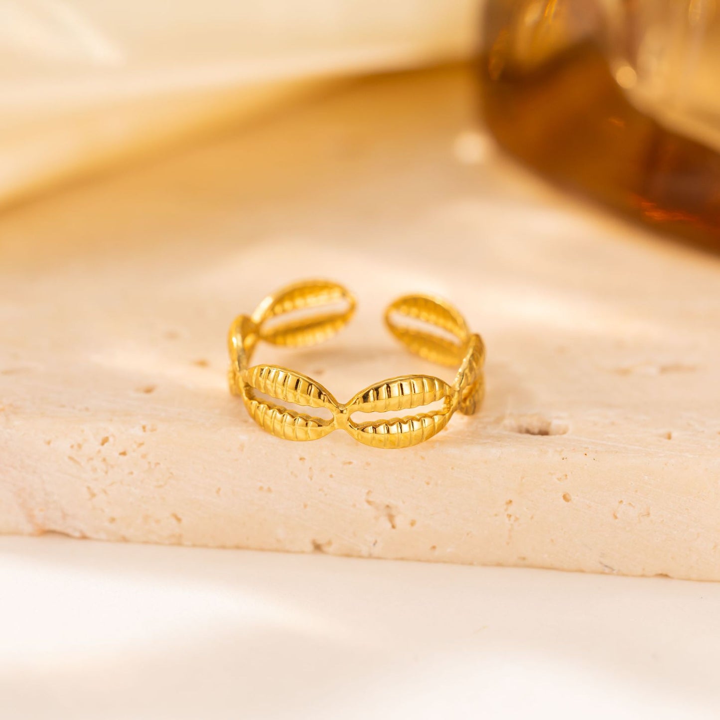 18K Gold Hollow Titanium Steel Ring