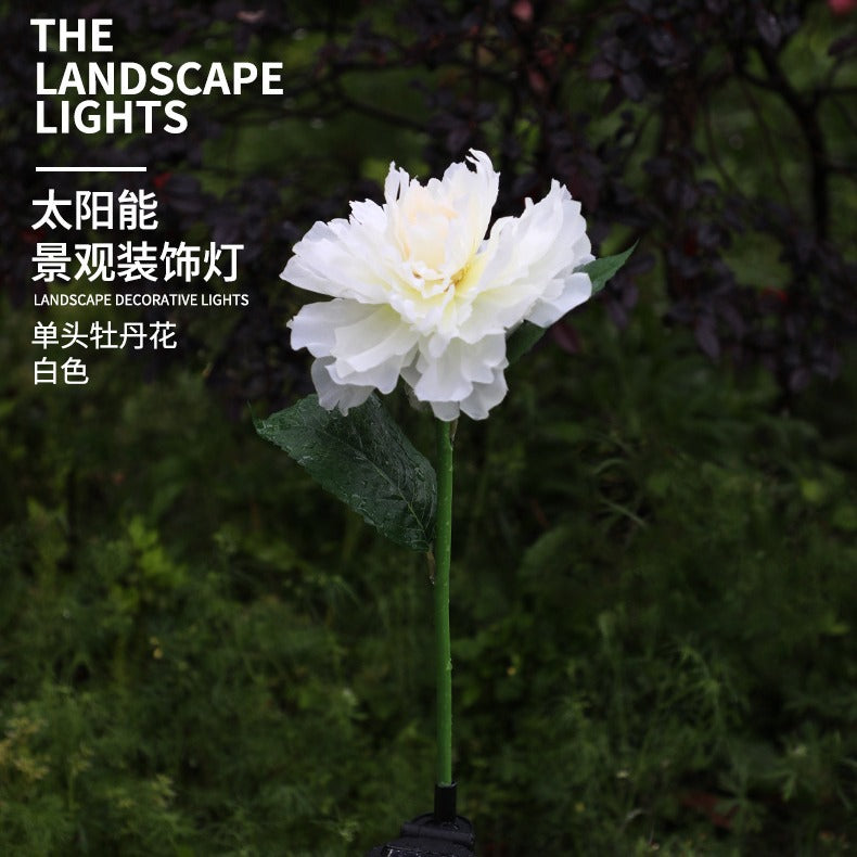 Solar Peony Simulation Flower Light LED