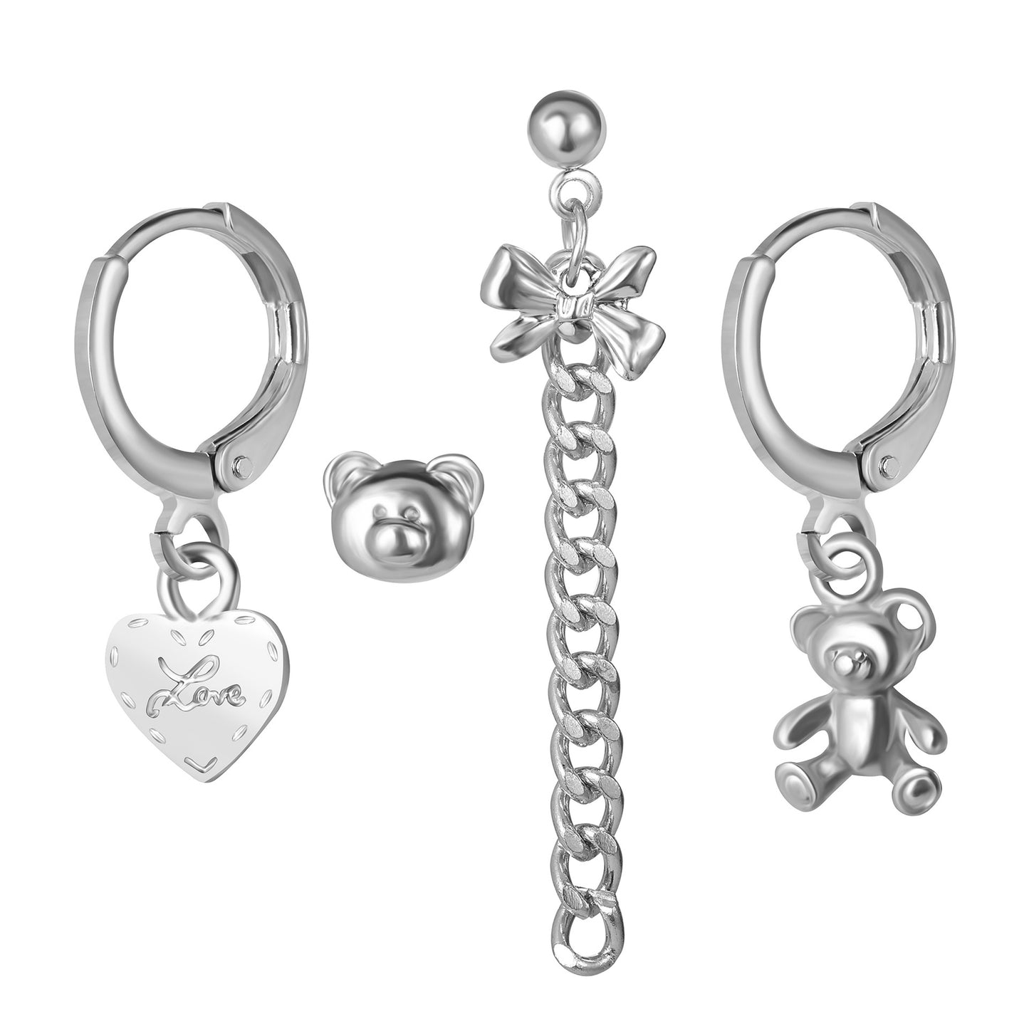 Sweet & Cool Cherry Bear Earring Set