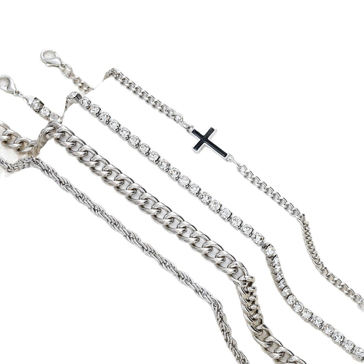 Zircon Cross Bracelet Set