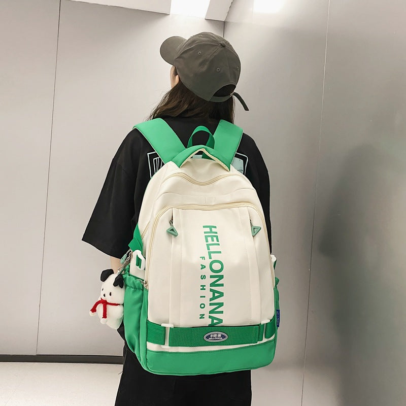Couple leisure travel backpack