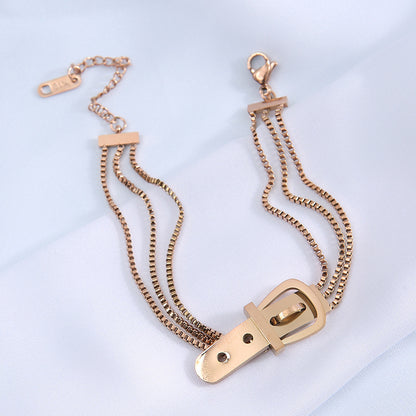 Belt buckle titanium steel bracelet