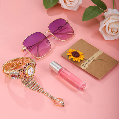 Bracelet watch sunglasses perfume 4-piece gift box