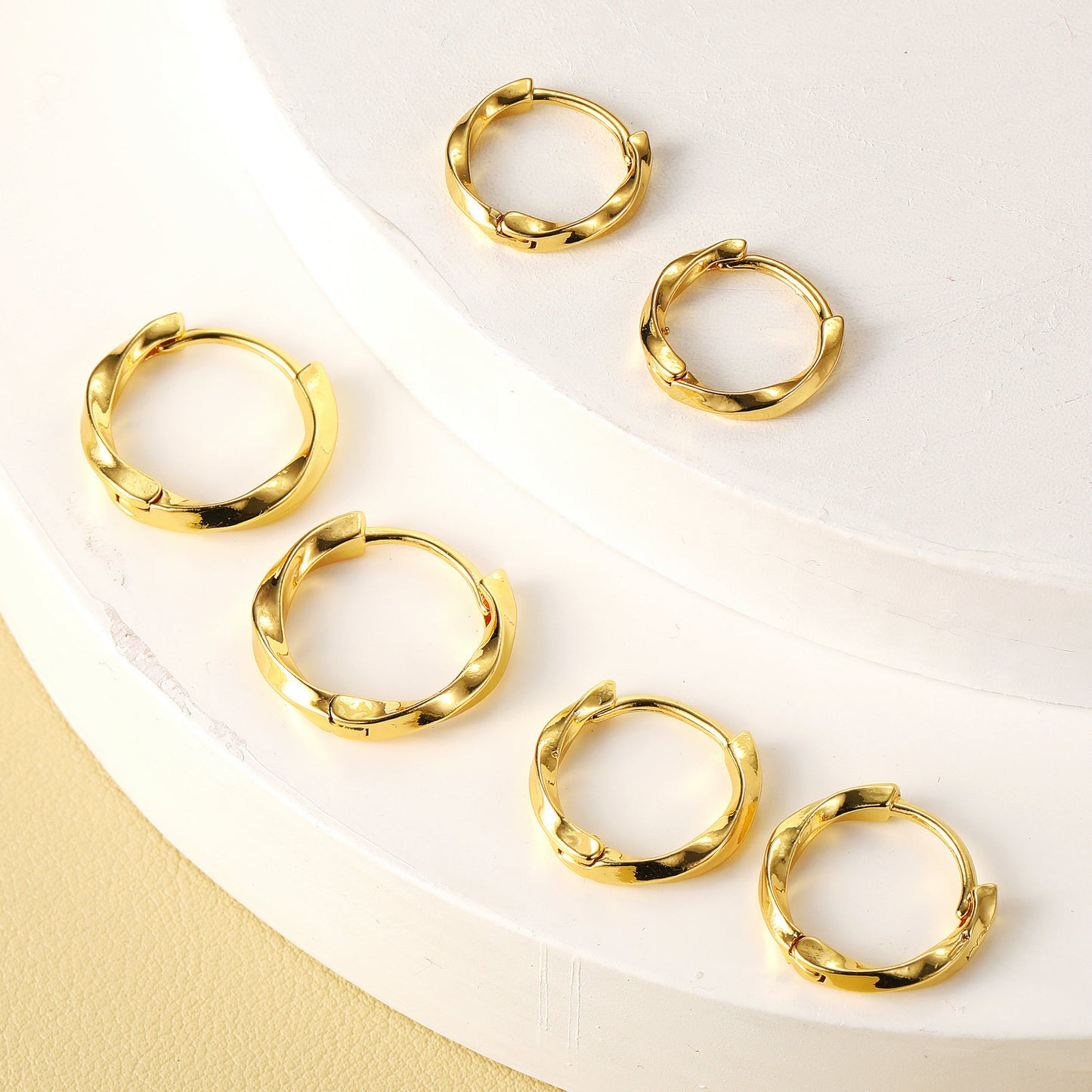 Geometric Beaded Hoop Earrings