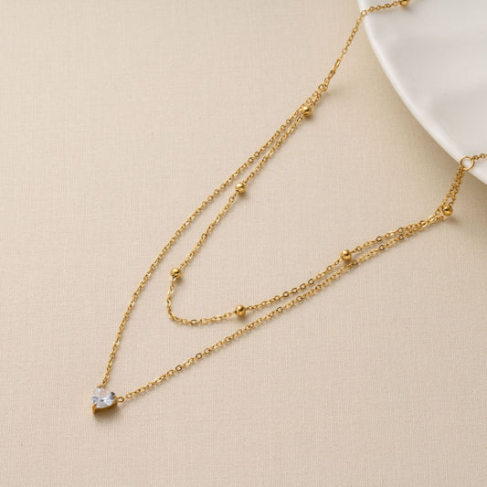 Love Diamond Layered Necklace