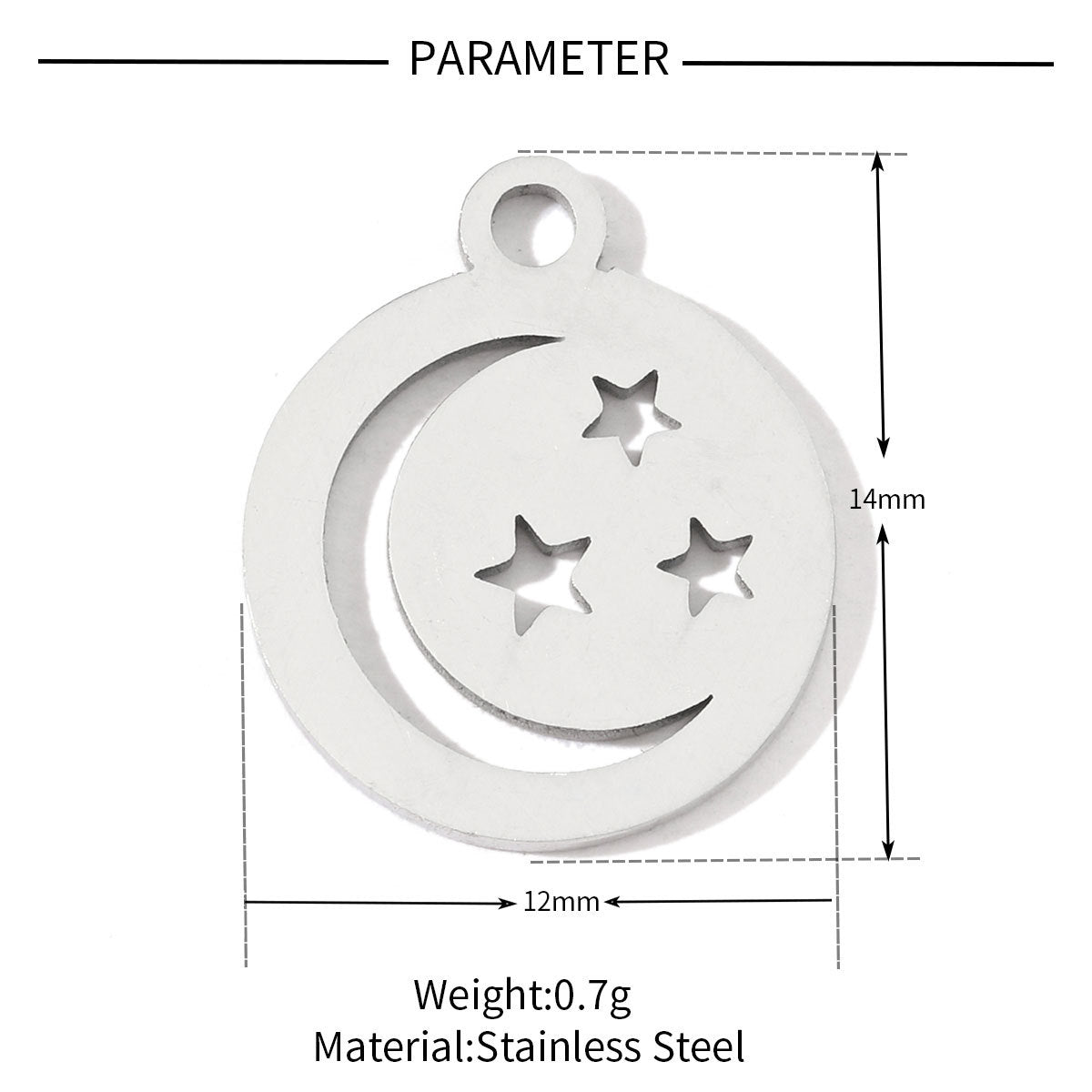 20 pcs/pack of boys and girls digital titanium steel pendants