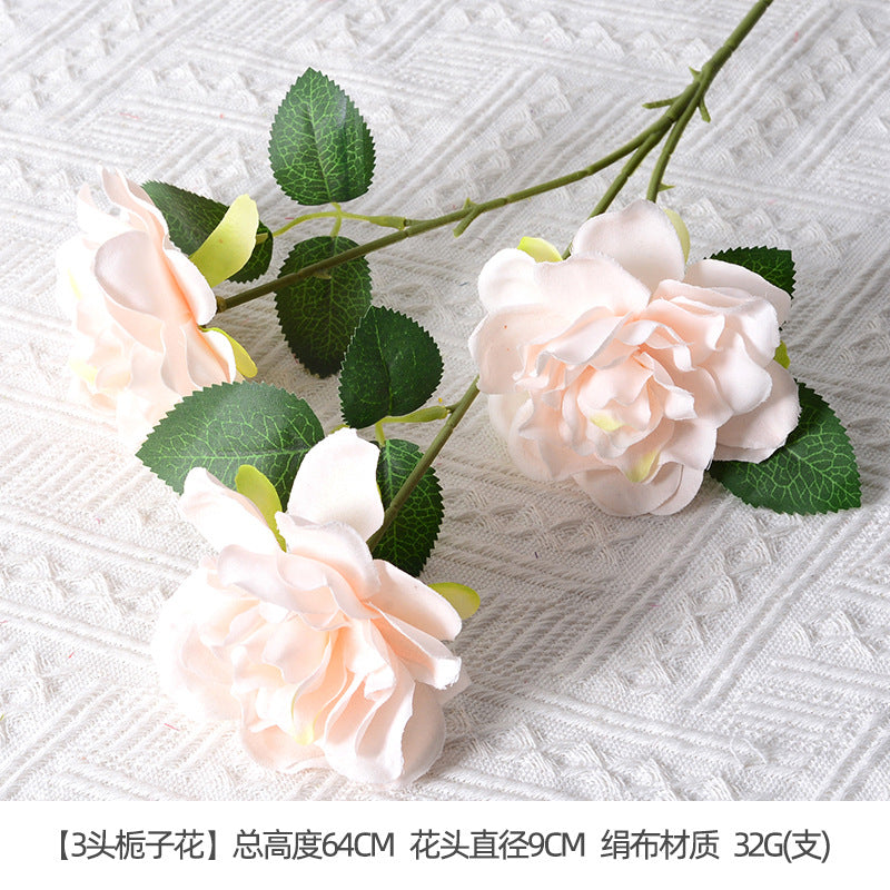 Champagne color rose artificial flower arrangement plastic flower