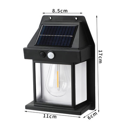 Solar tungsten lamp outdoor garden wall lamp