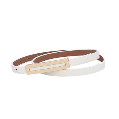 Faux Leather Snap Belt