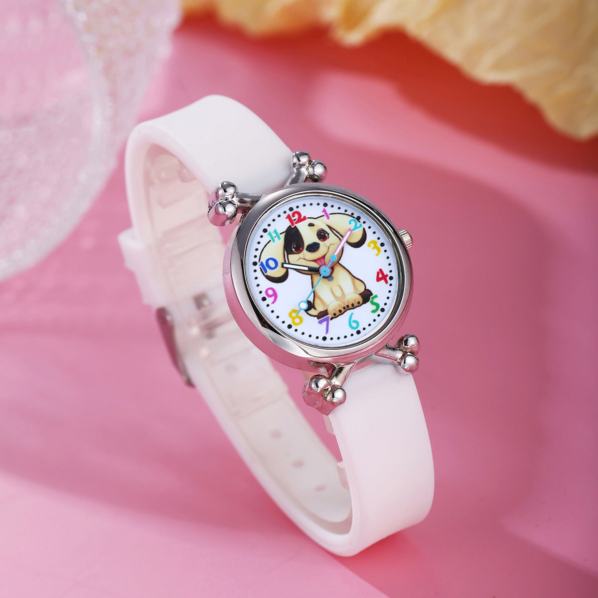 Cute puppy cartoon silicone watch