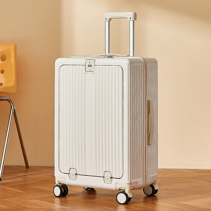 Front opening multi-function suitcase