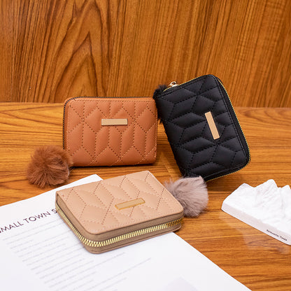 Embroidered change purse wallet