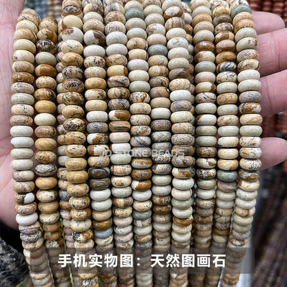 8 * 4Mm natural stone chalcedony abacus beads loose beads