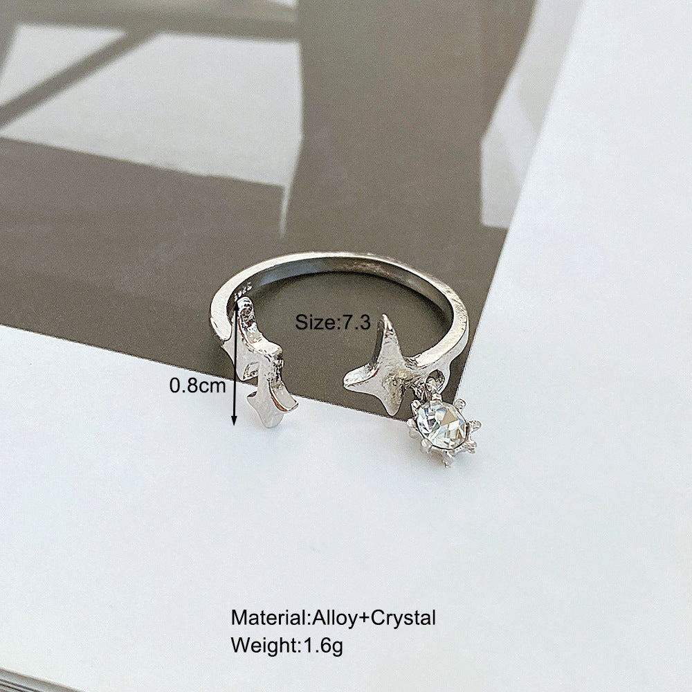 Diamond Star Open Ring