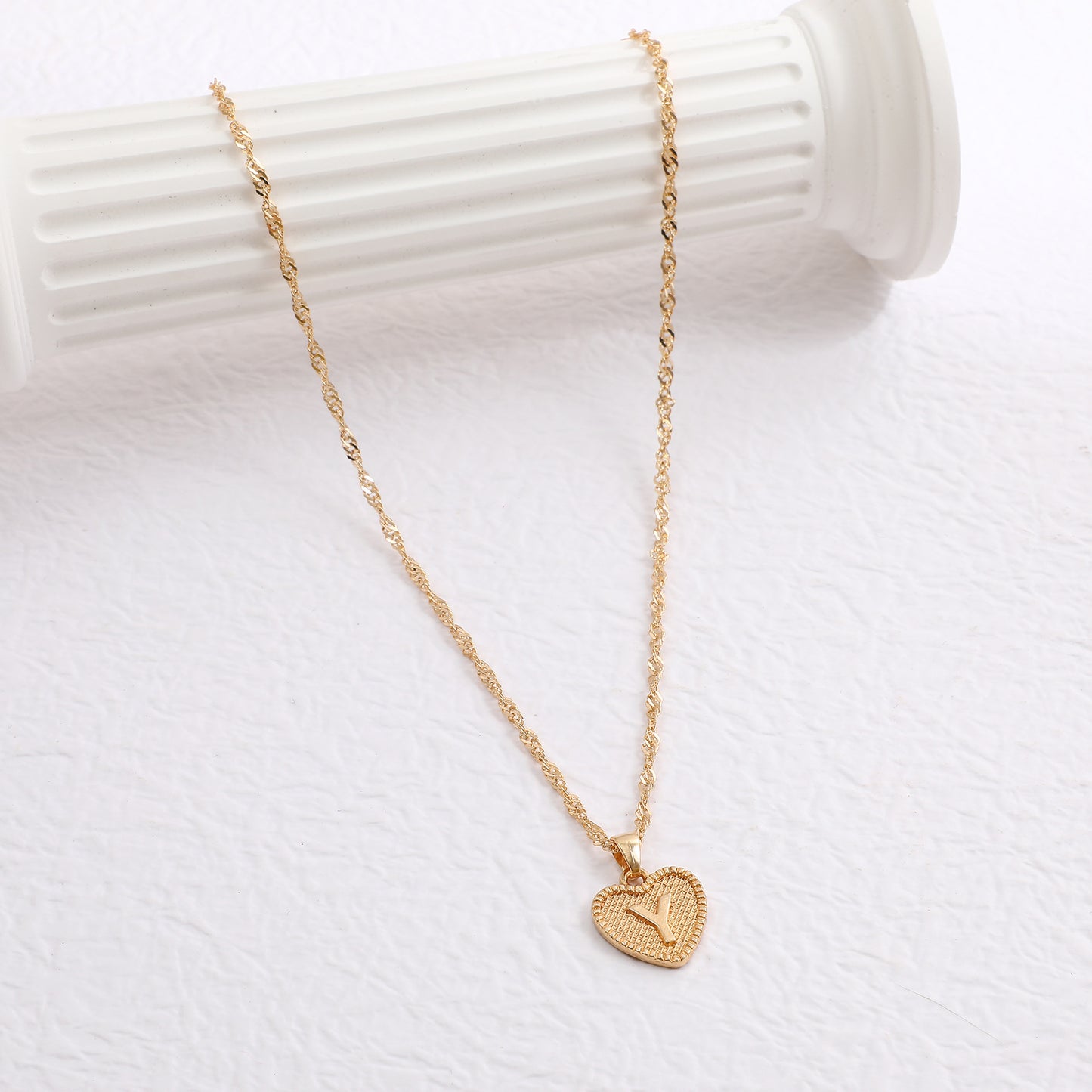 Love Heart Letter Necklace