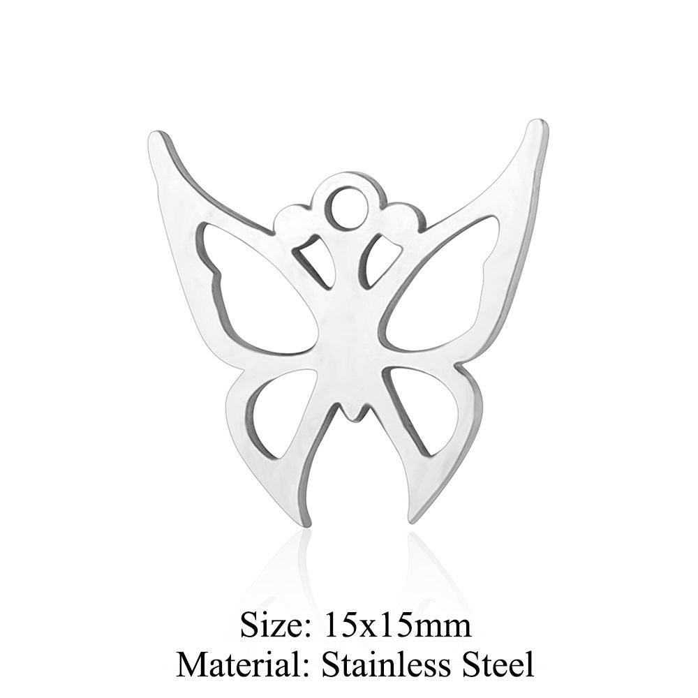 5 pcs/titanium steel pendant swan elephant gecko dolphin