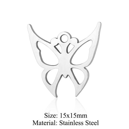 5 pcs/titanium steel pendant swan elephant gecko dolphin