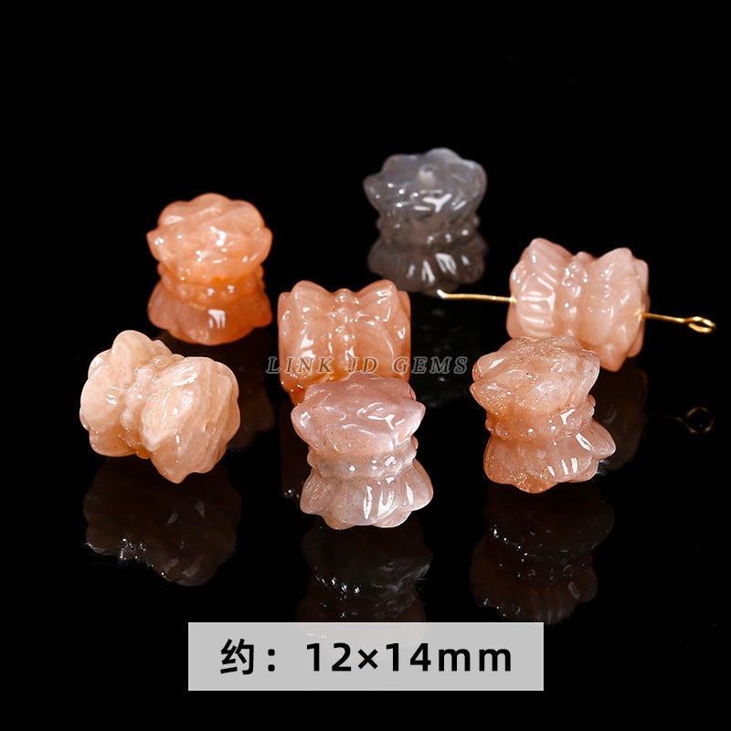 Orange moonstone carving sunstone