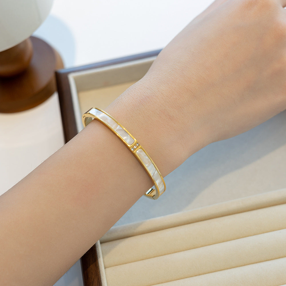 Non-Fading Titanium Steel Minimalist INS-Style Bracelet