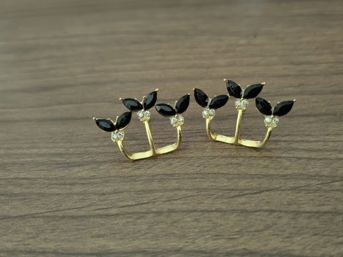 Green Butterfly Diamond Earrings