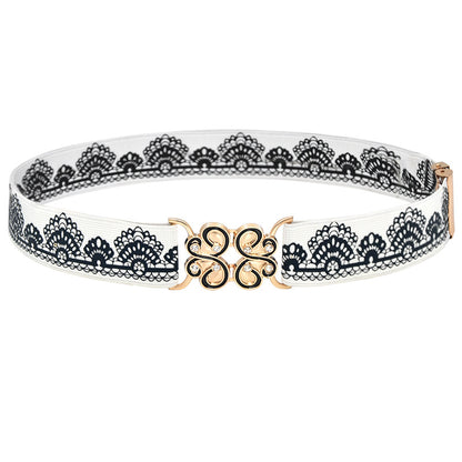 Elastic wide belt female minimalist